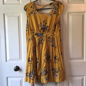 Yellow floral dress